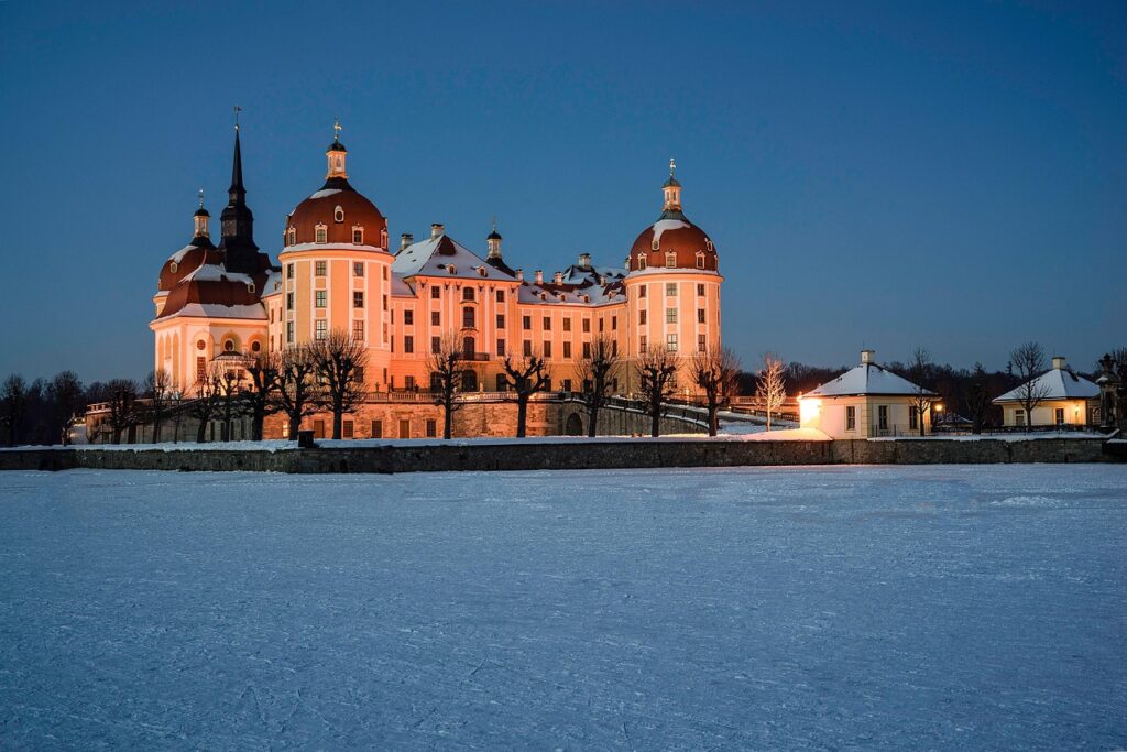 Schloss Moritzburg im Schnee