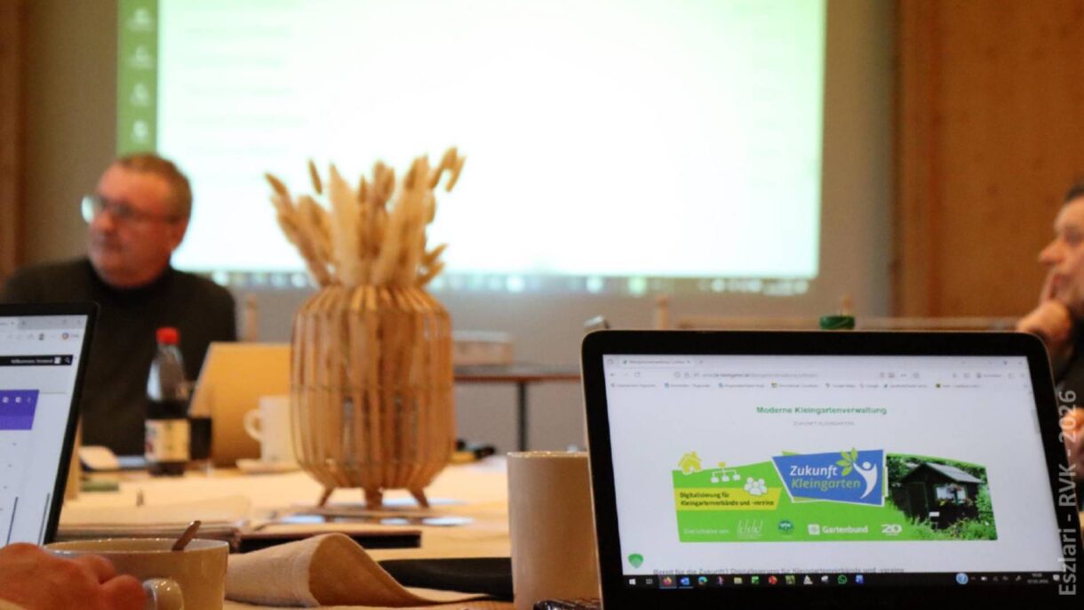 Blick auf einen Bildschirm mit dem Verwaltungsprogramm