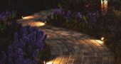 Gartenweg mit Solarleuchten
